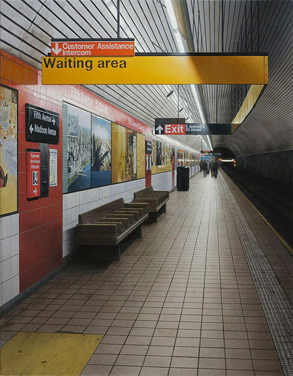 超现实画作：比相机拍摄更真实的纽约地铁(图7)